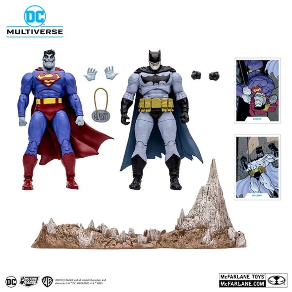 ✨McFarlane Toys - DC Multiverse Bizarro & Batzarro 7in Action Figure 2pk